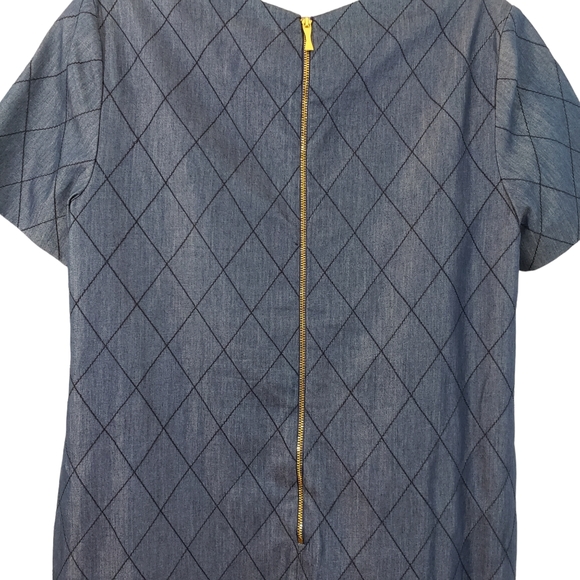 Kate Spade Quilted Chambray Mini Shift Dress - Picture 9 of 14